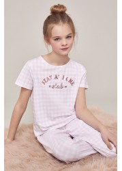 Lipsy Short Sleeve Long Leg Pyjama Set