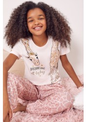 Lipsy Short Sleeve Long Leg Pyjama Set