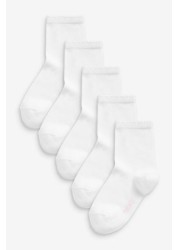 5 Pack Cotton Rich School Ankle Socks