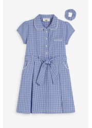 Gingham School Dress Set (3-14yrs)