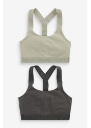 Next Active Sports Low Impact Crop Tops 2 Pack