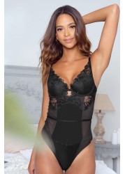 Lipsy Embroidered Push-Up Plunge Body