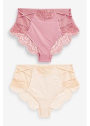 Tummy Control Lace Knickers 2 Pack