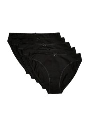 Cotton Knickers 5 Pack High Leg