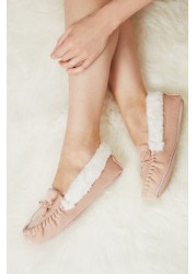 Friends Like These Cosy Faux Fur Lined Moccasin Slipper