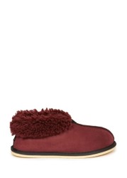 Celtic & Co Red Ladies' Sheepskin Bootee Slippers