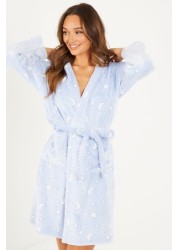 Quiz Embossed Hooded Dressing Gown