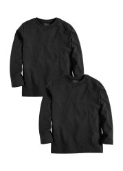 Long Sleeve T-Shirts (3-16yrs) 2 Pack