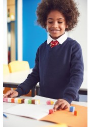 Knitted V-Neck School Jumper (3-18yrs)