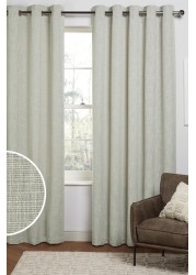 Fine Bouclé Eyelet Lined Curtains