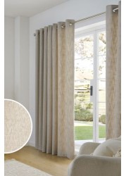 Fine Bouclé Eyelet Lined Curtains