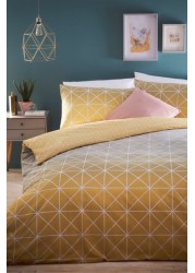 furn. Spectrum Geometric Line Reversible Duvet Cover and Pillowcase Set