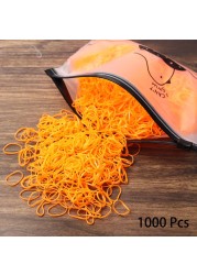 1000pcs Disposable Rubber Band Hairband For Kids Ponytail Hair Ties Colorful Elastic Hair Bands Baby Hair Accessories