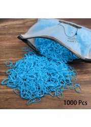 1000pcs Disposable Rubber Band Hairband For Kids Ponytail Hair Ties Colorful Elastic Hair Bands Baby Hair Accessories