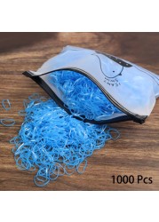 1000pcs Disposable Rubber Band Hairband For Kids Ponytail Hair Ties Colorful Elastic Hair Bands Baby Hair Accessories