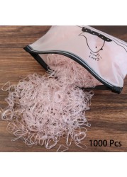 1000pcs Disposable Rubber Band Hairband For Kids Ponytail Hair Ties Colorful Elastic Hair Bands Baby Hair Accessories