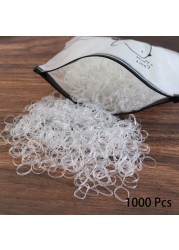 1000pcs Disposable Rubber Band Hairband For Kids Ponytail Hair Ties Colorful Elastic Hair Bands Baby Hair Accessories