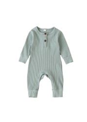 Autumn Newborn Infant Baby Boys Girls Romper Playsuit Overalls Cotton Long Sleeve Baby Jumpsuit Newborn Clothes