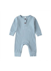 Autumn Newborn Infant Baby Boys Girls Romper Playsuit Overalls Cotton Long Sleeve Baby Jumpsuit Newborn Clothes