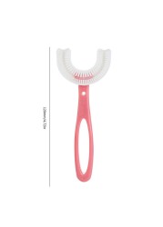 Kids U-Shape Toothbrush 360 Degree Soft Silicone Toothbrush Baby Infant Oral Care Cleaning Tool for Toddlers Children Ages 2-8