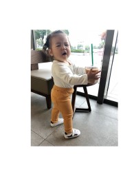 New Baby Girls Boys Leggings Cotton Big PP Pants Spring Autumn Kids Girl Pants Fashion High Waist Long Trousers For Children Pant