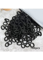 Toddler Hair Bands Baby Girl Children Headbands Colorful Elastic Hair Tie Nylon Scrunchie Hair Rope 50/100pcs Hair Accessories