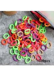 Toddler Hair Bands Baby Girl Children Headbands Colorful Elastic Hair Tie Nylon Scrunchie Hair Rope 50/100pcs Hair Accessories