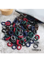 Toddler Hair Bands Baby Girl Children Headbands Colorful Elastic Hair Tie Nylon Scrunchie Hair Rope 50/100pcs Hair Accessories