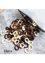 Toddler Hair Bands Baby Girl Children Headbands Colorful Elastic Hair Tie Nylon Scrunchie Hair Rope 50/100pcs Hair Accessories