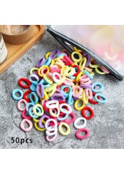 Toddler Hair Bands Baby Girl Children Headbands Colorful Elastic Hair Tie Nylon Scrunchie Hair Rope 50/100pcs Hair Accessories