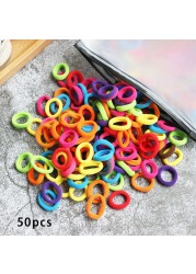 Toddler Hair Bands Baby Girl Children Headbands Colorful Elastic Hair Tie Nylon Scrunchie Hair Rope 50/100pcs Hair Accessories