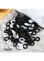 Toddler Hair Bands Baby Girl Children Headbands Colorful Elastic Hair Tie Nylon Scrunchie Hair Rope 50/100pcs Hair Accessories