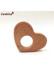 Lovely Cartoon Wood Teether 10pcs Pure Natural Animal Shaped Baby Teething Nursing Wood Teether Baby Girl DIY Pendant Toys