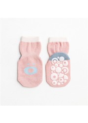 LAUDKA Spring Autumn Baby Girls Boys Cotton Socks Cartoon Rubber Anti-slip Socks Boys Sport Boat Socks Four Seasons