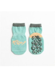 LAUDKA Spring Autumn Baby Girls Boys Cotton Socks Cartoon Rubber Anti-slip Socks Boys Sport Boat Socks Four Seasons