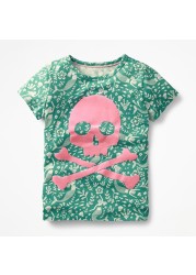 Little maven 2022 summer baby girls T-shirt cotton soft and comfortable lovely tops baby boy children casual clothes