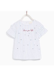 Little maven 2022 summer baby girls T-shirt cotton soft and comfortable lovely tops baby boy children casual clothes