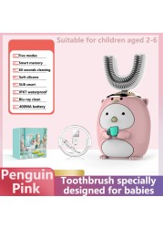 Smart 360 Degree XiaoMi Electric Toothbrush Kids Silicone Automatic Ultrasonic Dental Toothbrush Cartoon Pattern Children