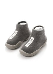 Unisex Baby Shoes First Shoes Baby Walkers Toddler First Walker Baby Girl Kids Soft Rubber Sole Baby Shoes Knit Socks Anti-slip