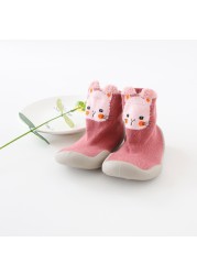 Unisex Baby Shoes First Shoes Baby Walkers Toddler First Walker Baby Girl Kids Soft Rubber Sole Baby Shoes Knit Socks Anti-slip