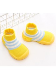 Unisex Baby Shoes First Shoes Baby Walkers Toddler First Walker Baby Girl Kids Soft Rubber Sole Baby Shoes Knit Socks Anti-slip