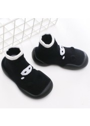 Unisex Baby Shoes First Shoes Baby Walkers Toddler First Walker Baby Girl Kids Soft Rubber Sole Baby Shoes Knit Socks Anti-slip