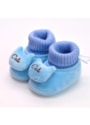 2022 New Winter Baby Shoes Infant Cotton Shoes Warm Shoes Plush Thick Medium High Tube Sock Baby Toddler Shoes Soft Shoes