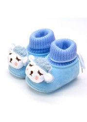 2022 New Winter Baby Shoes Infant Cotton Shoes Warm Shoes Plush Thick Medium High Tube Sock Baby Toddler Shoes Soft Shoes