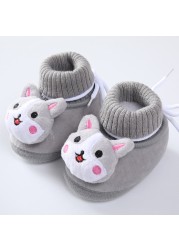 2022 New Winter Baby Shoes Infant Cotton Shoes Warm Shoes Plush Thick Medium High Tube Sock Baby Toddler Shoes Soft Shoes