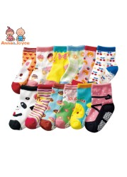 12 pairs/lot early childhood socks cotton floor socks boy gril baby short socks non-slip 1-5 years