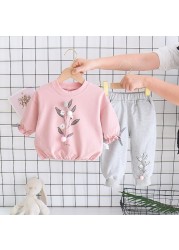 2pcs baby girls clothes sets autumn winter baby girls clothes kids tracksuits for girl suit children clothes 1 to 6 years old