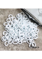 50pcs Girls Solid Color Big Rubber Band Ponytail Holder Gum Headwear Elastic Hair Bands Korean Girl Hair Accessories Ornaments