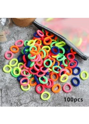 50pcs Girls Solid Color Big Rubber Band Ponytail Holder Gum Headwear Elastic Hair Bands Korean Girl Hair Accessories Ornaments