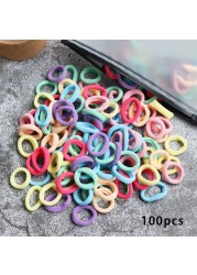 50pcs Girls Solid Color Big Rubber Band Ponytail Holder Gum Headwear Elastic Hair Bands Korean Girl Hair Accessories Ornaments